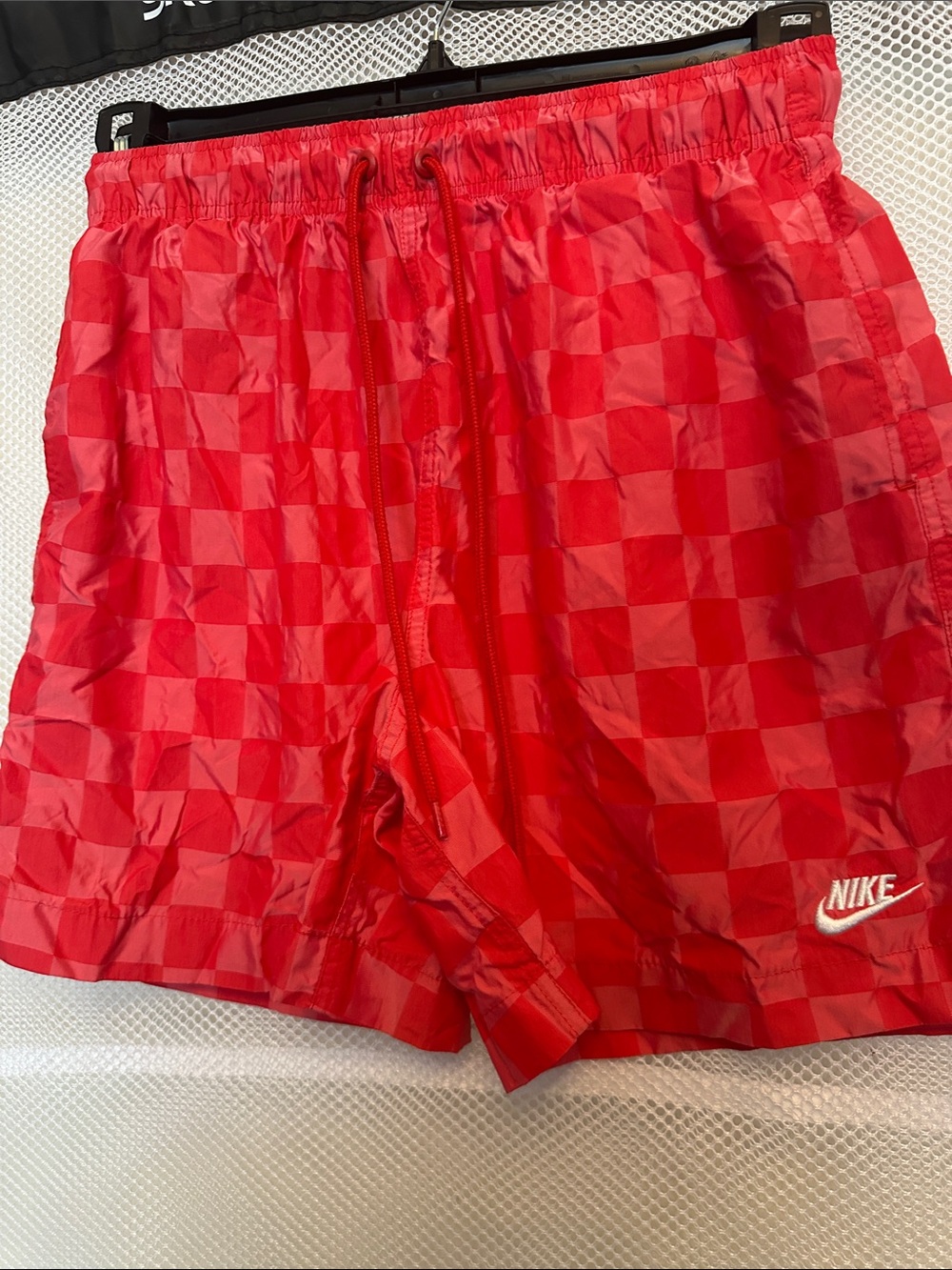 Nike Red Checkerboard soccer Shorts